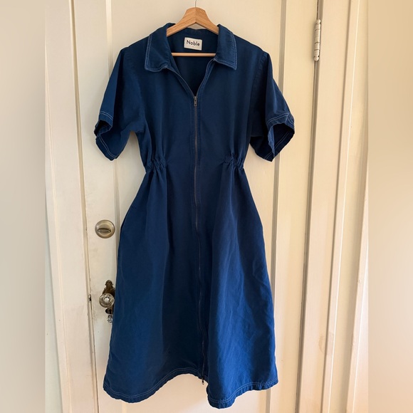 Noble Dresses & Skirts - Noble Long Utility Dress in Navy w/ contrast stitch, L, EUC